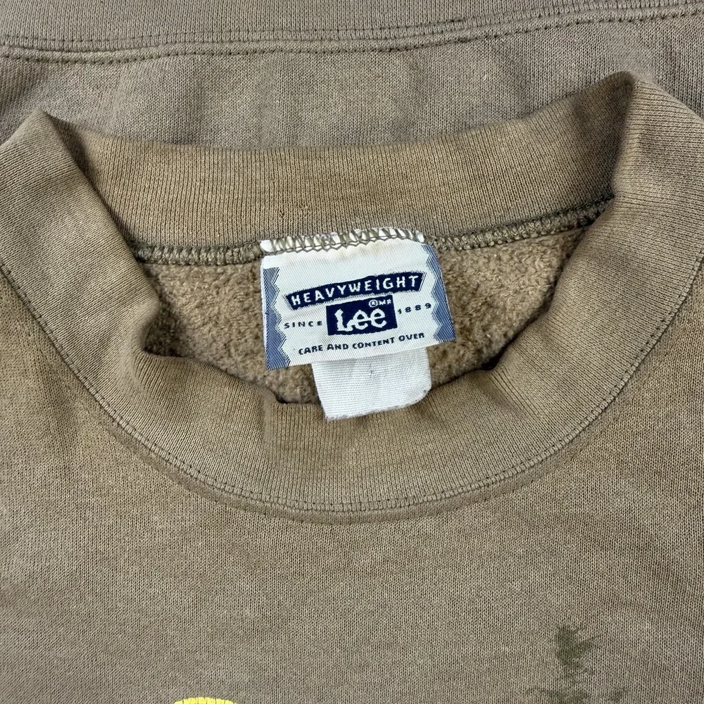 Vintage Lee Heavyweight Sweatshirt Last Call Colorado Elk Tan Gorpcore Crewneck